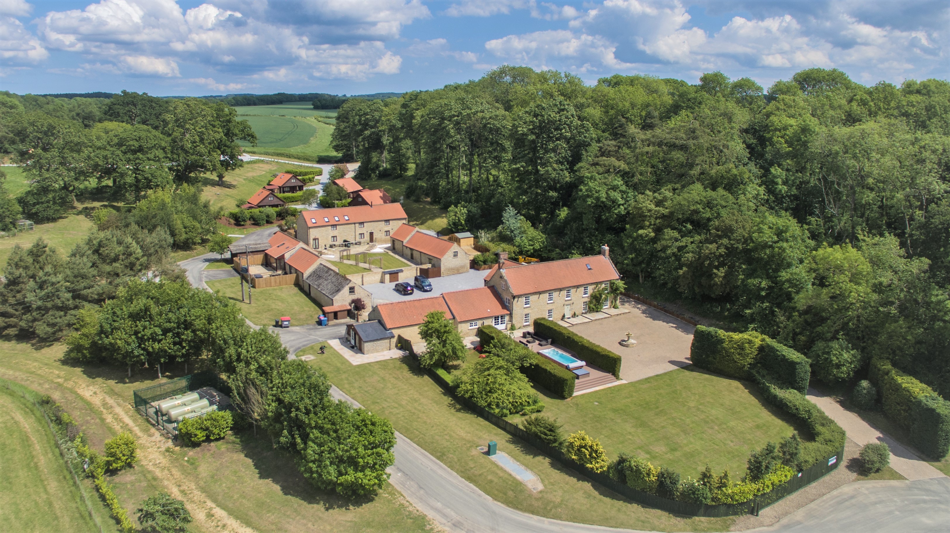 Aerial view of High Oaks Grange